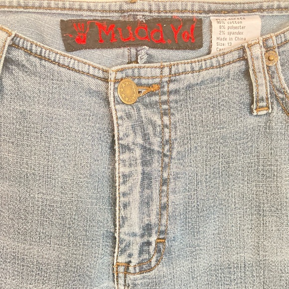 Sale Jeans Vintage Mudd jeans bootcut mid rise jeans distressed blue 34/31 - Picture 7 of 9